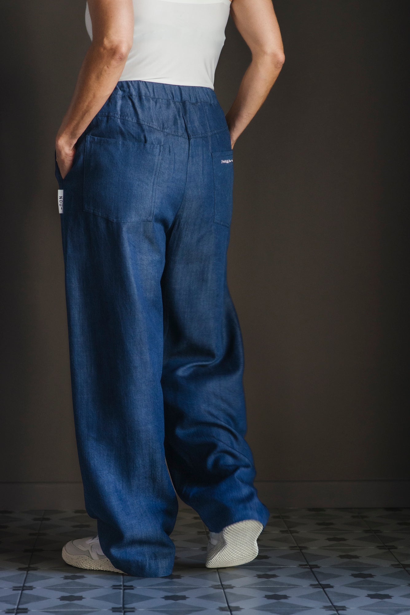 Pantalone in denim fluido