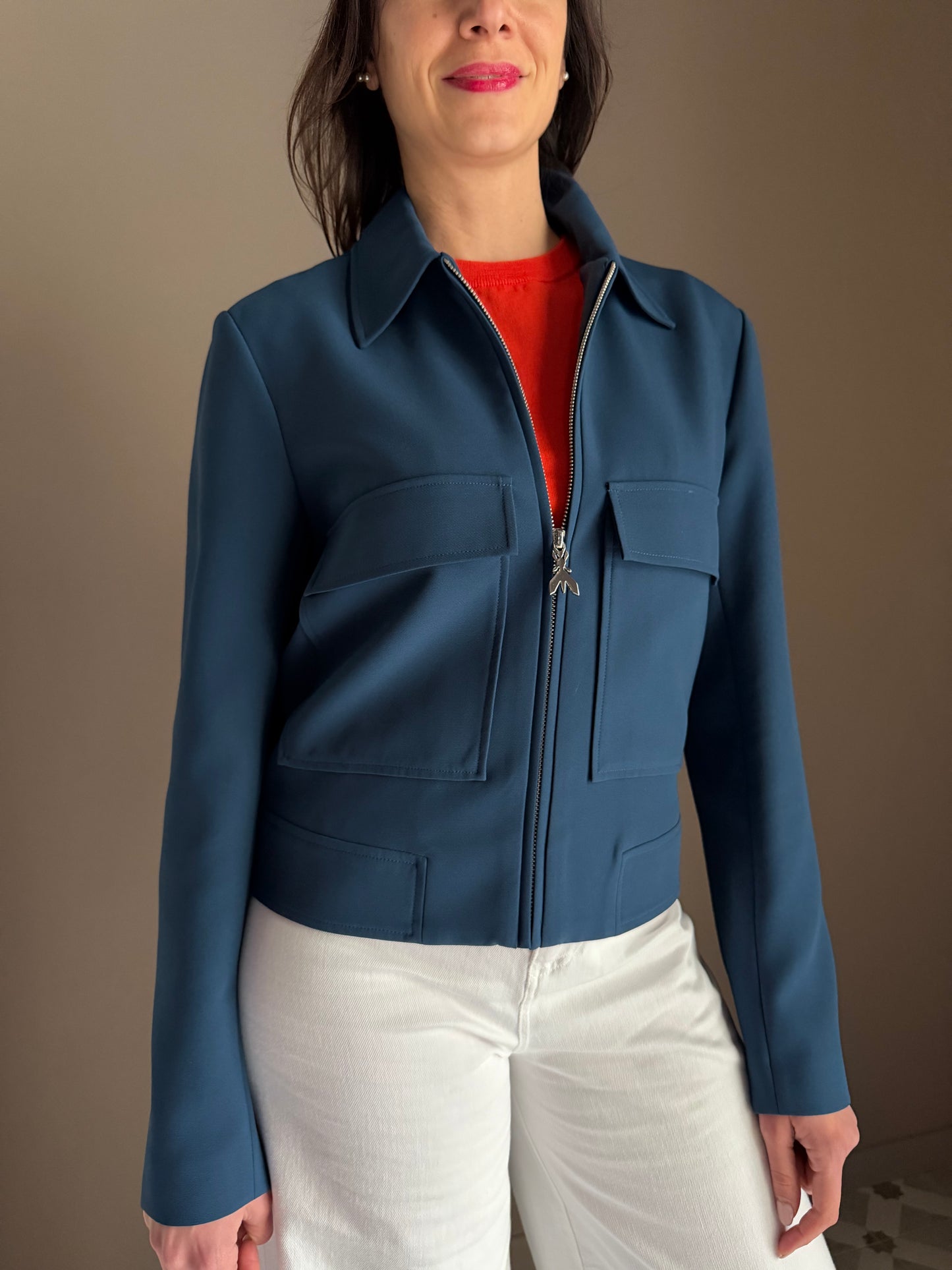 Giubbotto tecnico con fodera a contrasto