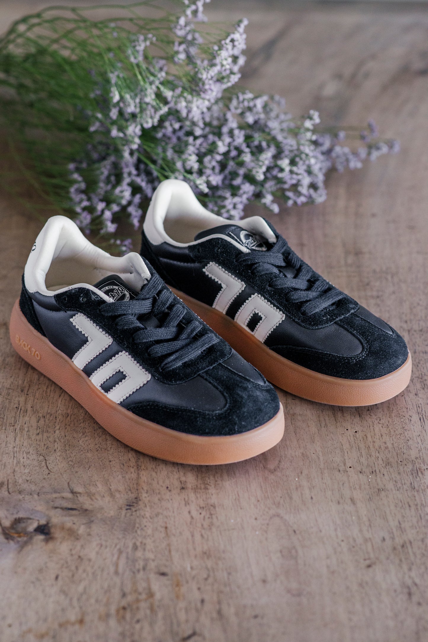 Sneakers Leather Back 70 - Nero