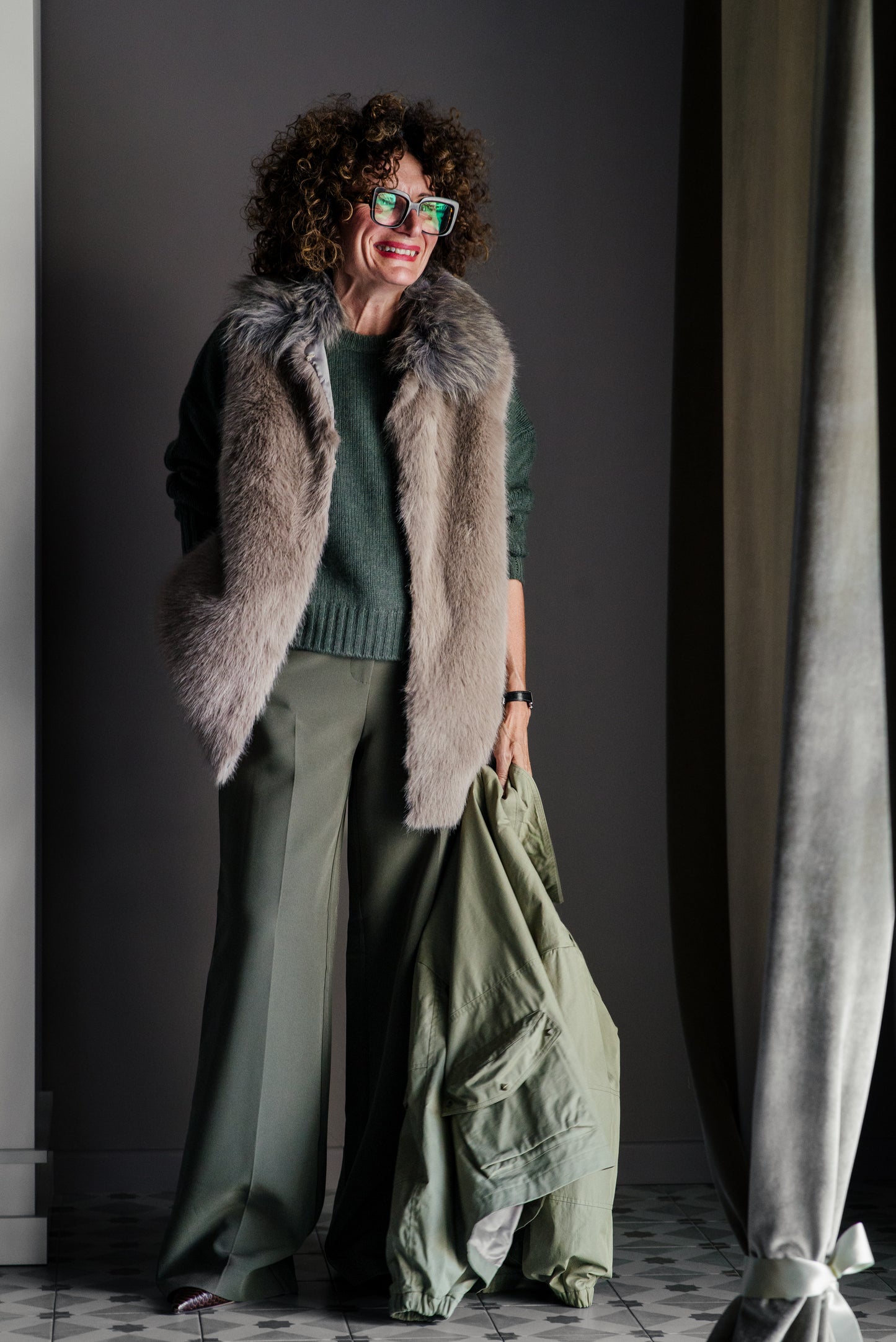Parka 2 in 1 modulare con gilet in ecofur A. Santi