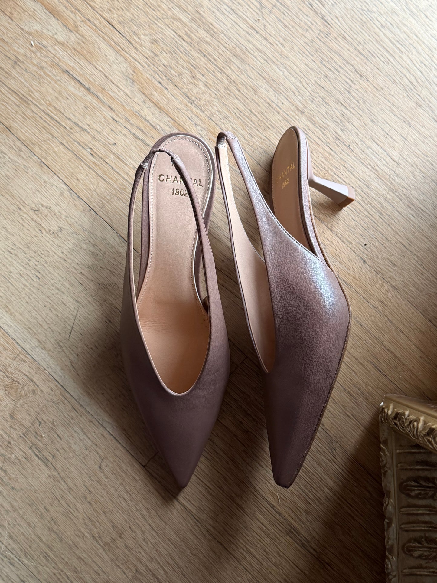 Slingback nude in capretto