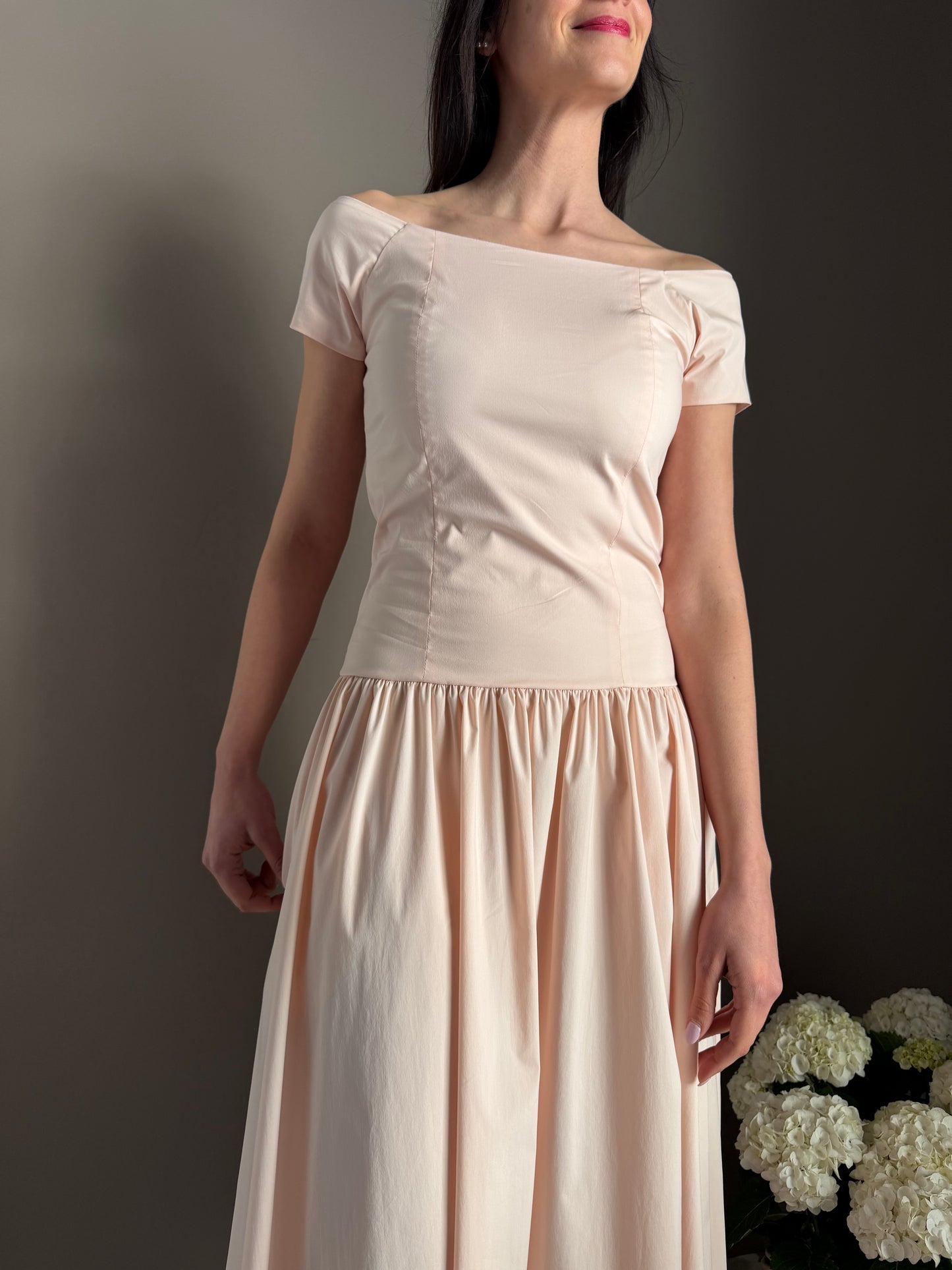 Abito in cotone lungo Petal