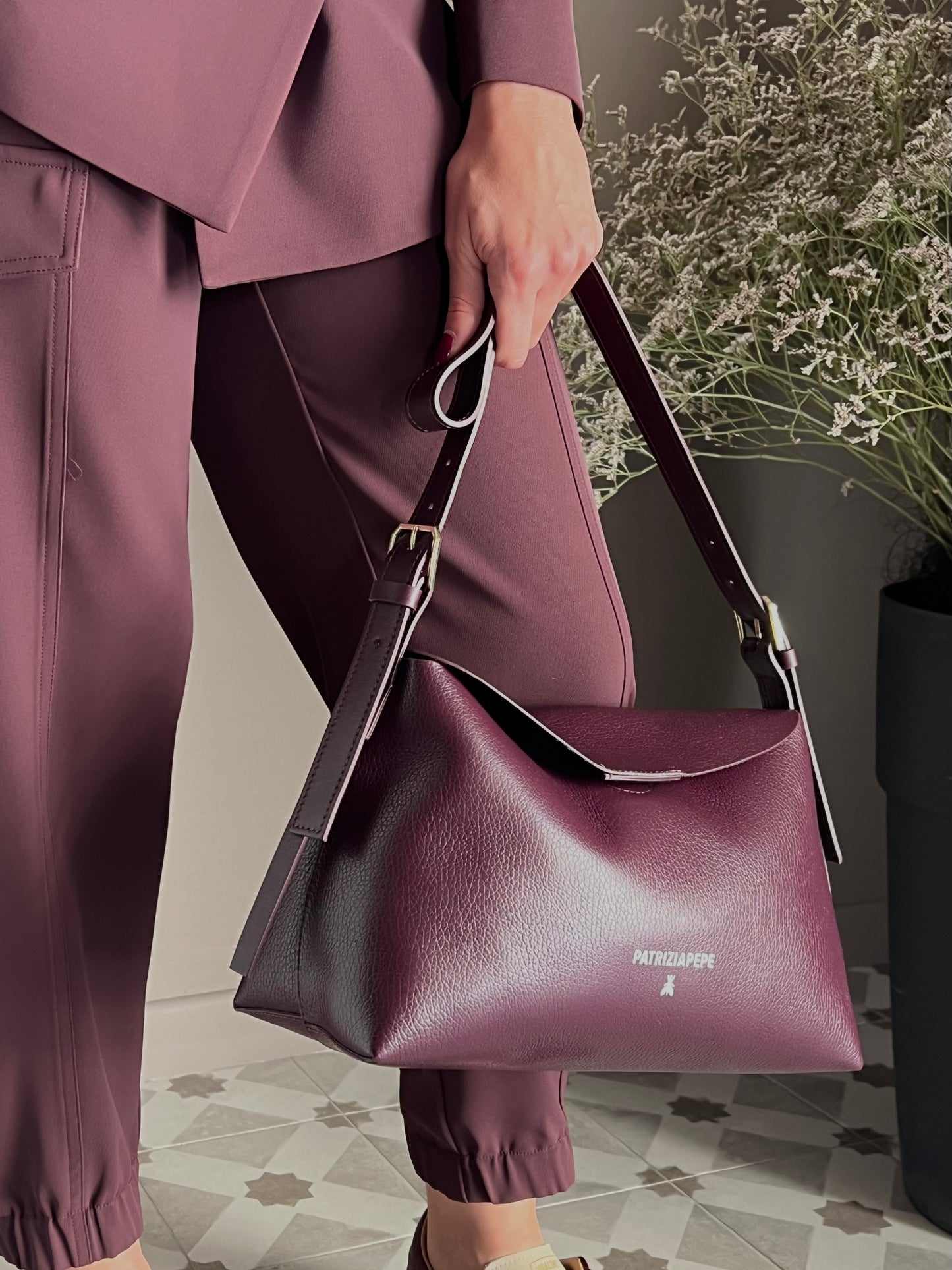 Borsa a tracolla Never Purple Red