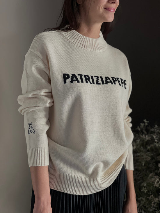Maglia girocollo con logo