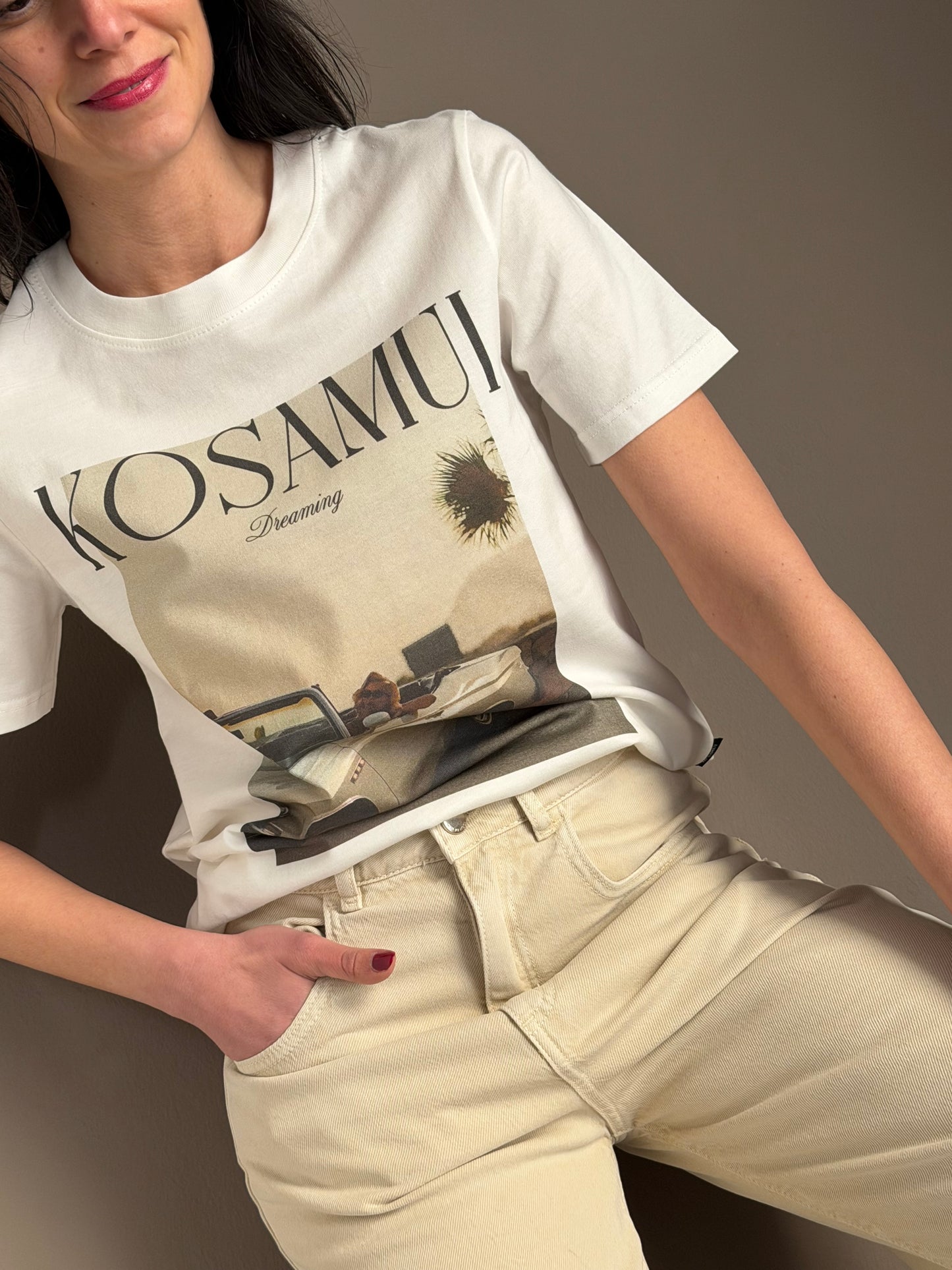 T-Shirt Ko Samui “Dreaming” avorio vintage