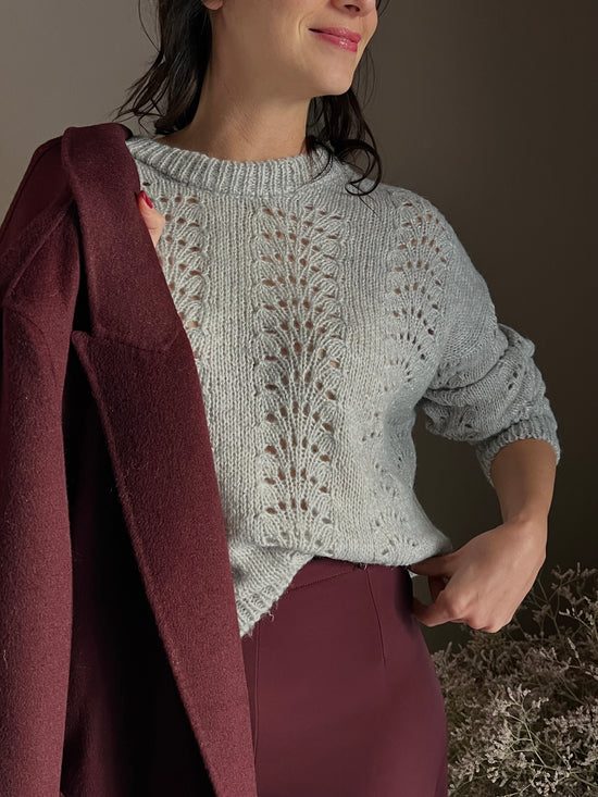 Maglia So Allure con lavorazione a traforo grigio