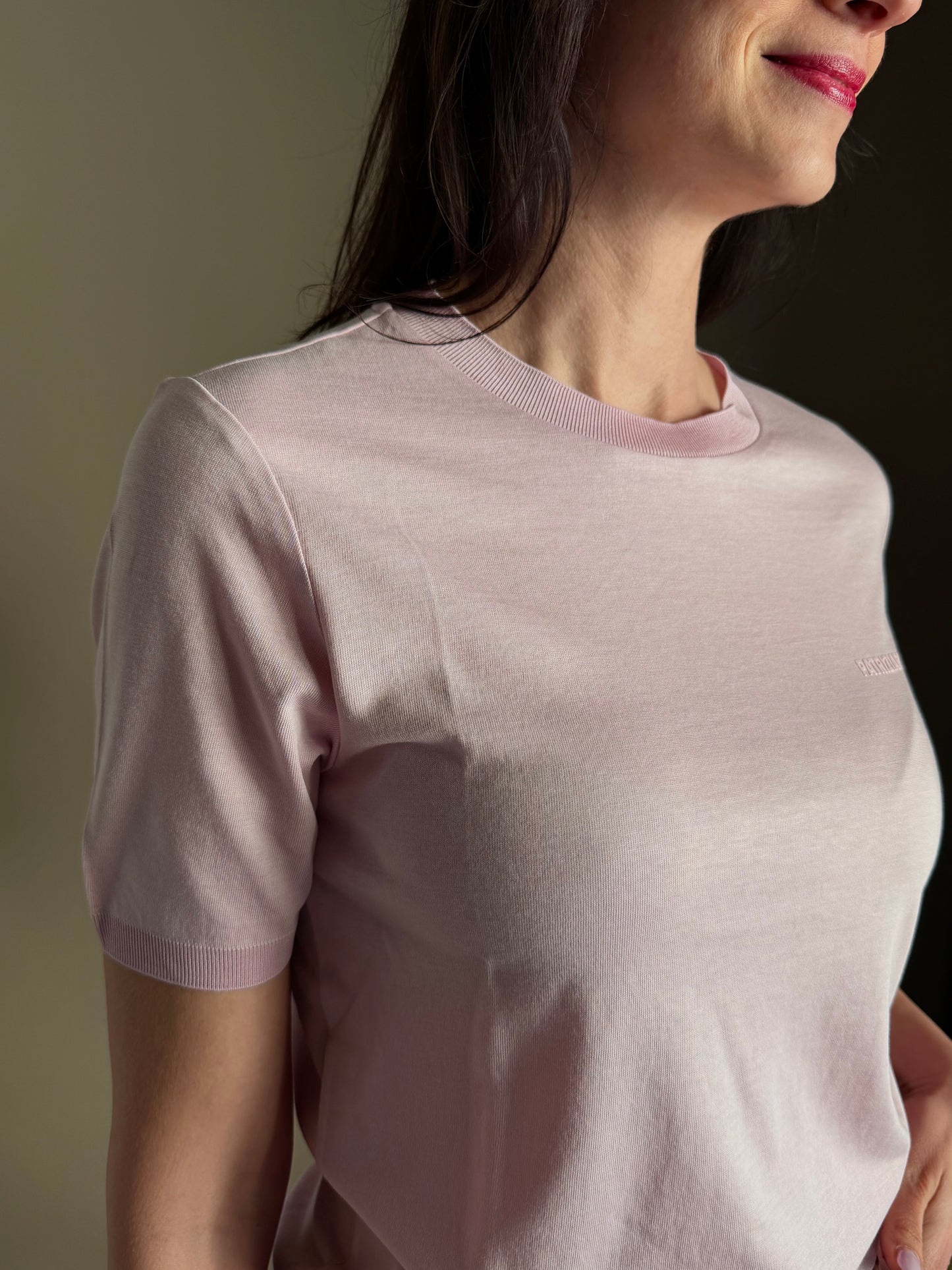 T-shirt in filo Shell Liliac