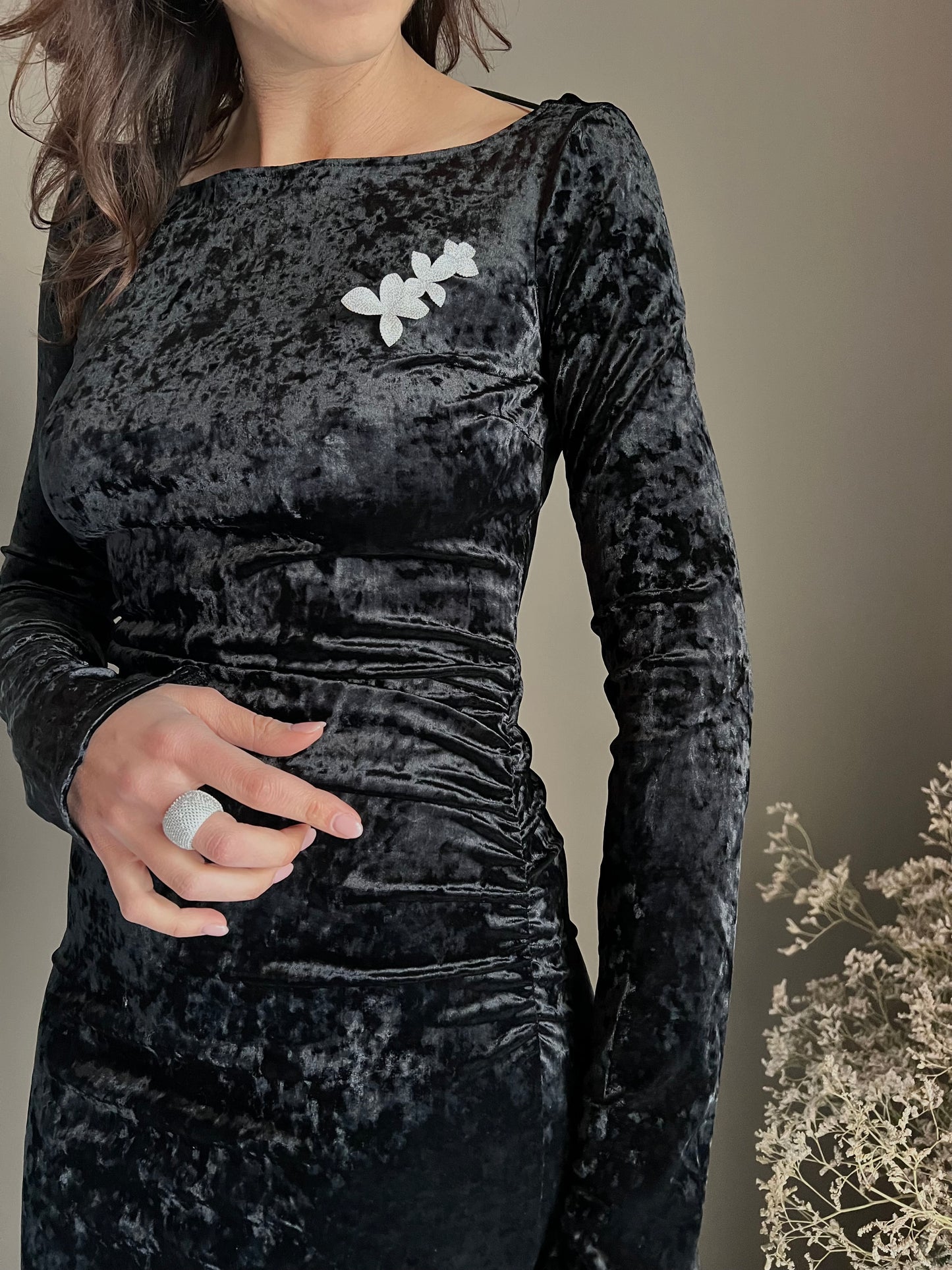 Mini abito in velluto