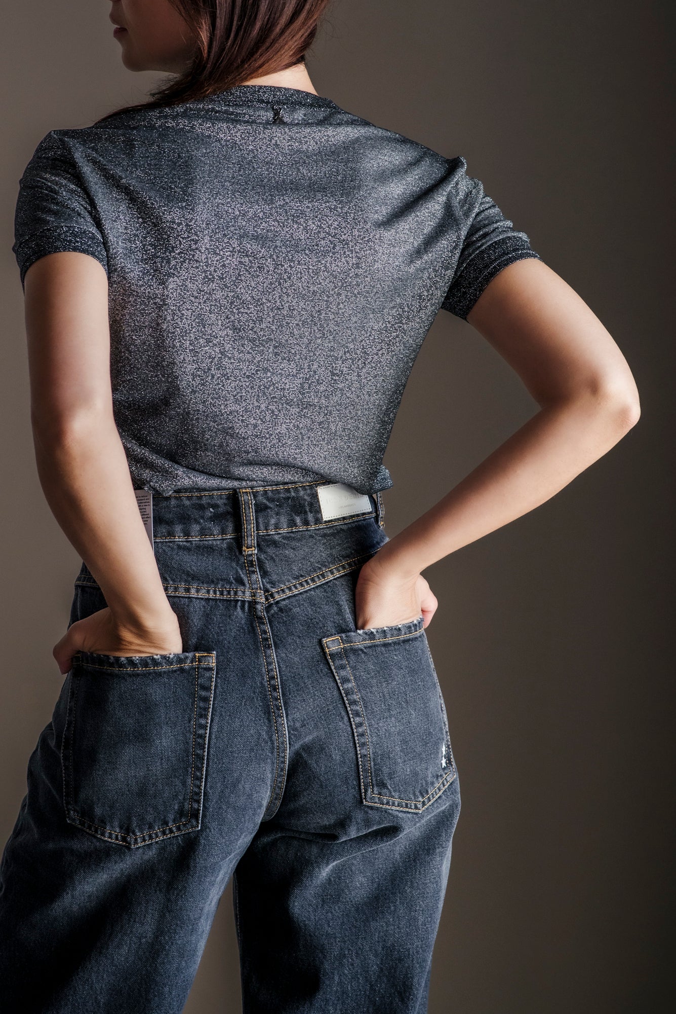 T-shirt Patrizia Pepe Lurex Gray