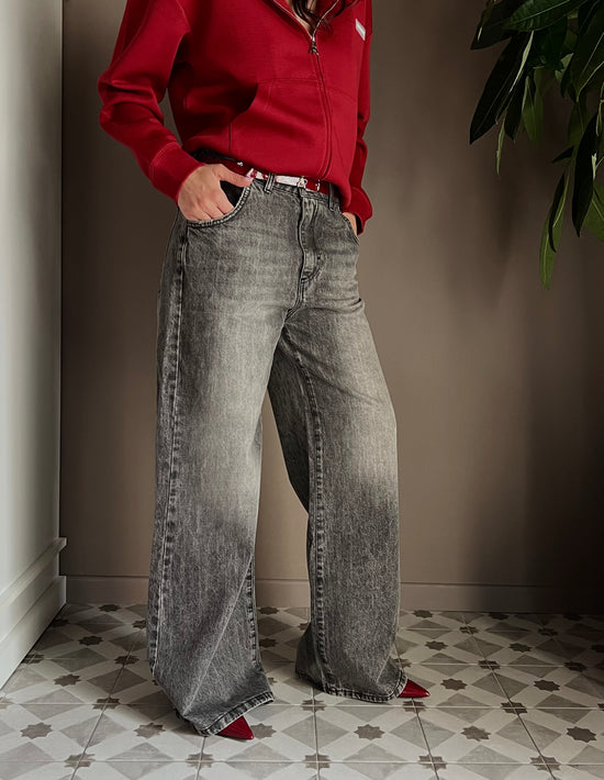 Pantalone Denim grigio sfumato