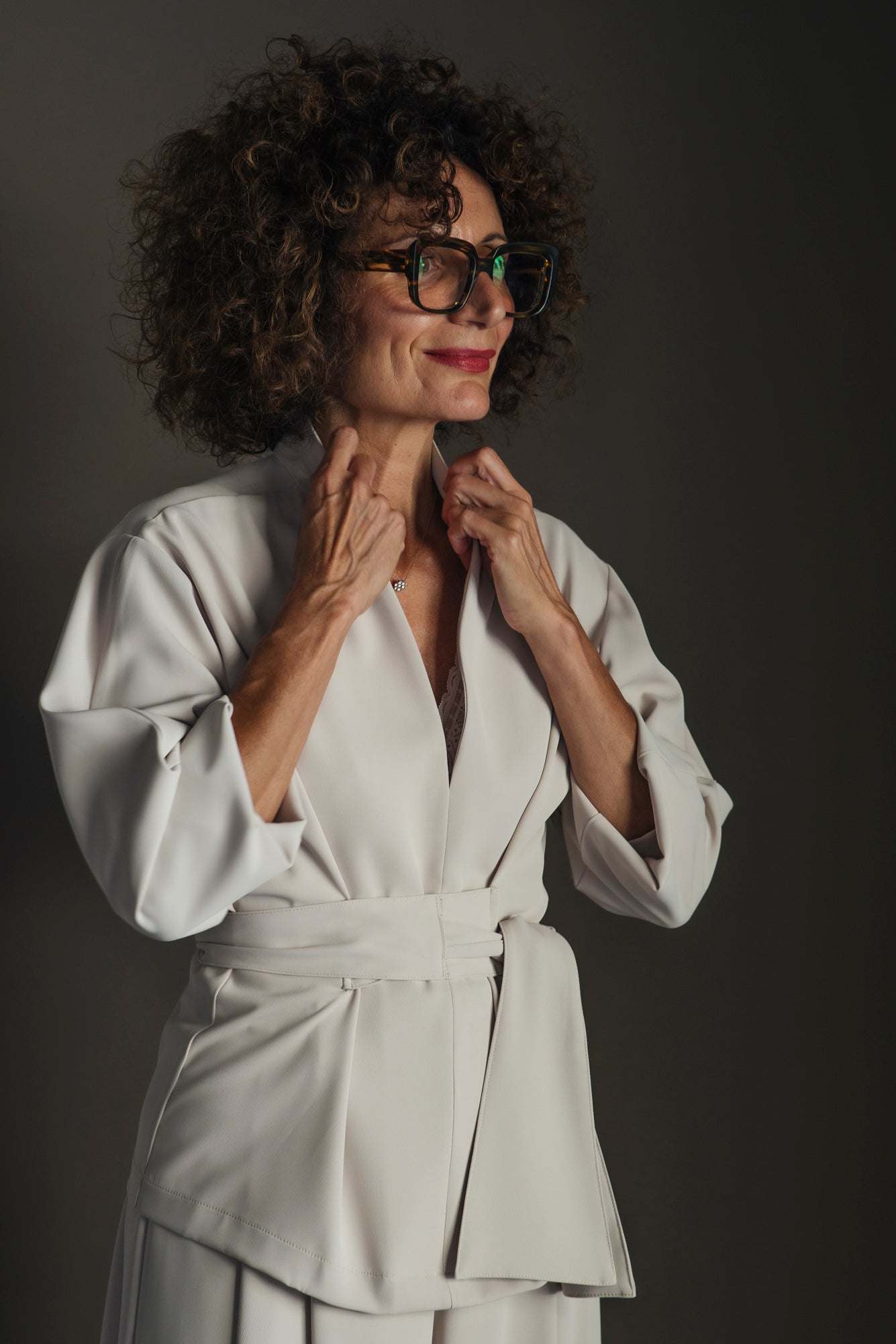 Blusa con cintura avena
