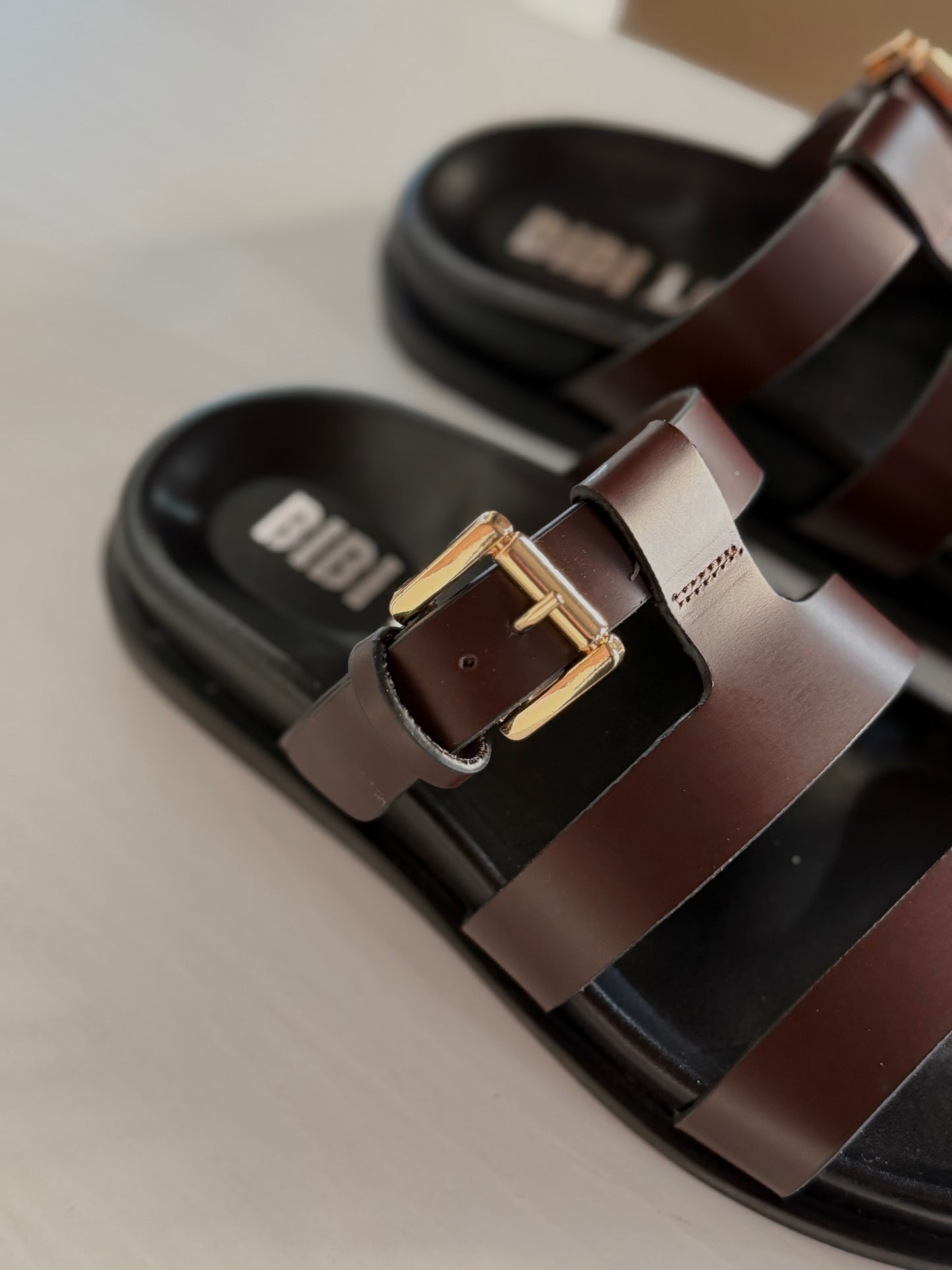 Sandalo Minimal  Urban in Pelle Dark Brown
