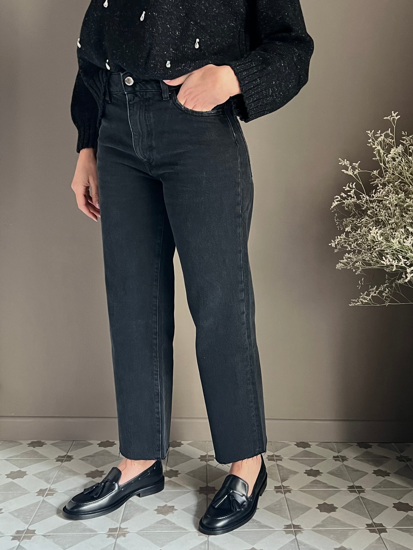 Pantalone Icon Denim Mod. Jill nero
