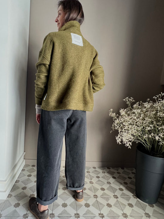 Giacca in lana cotta verde Noumeno Concept