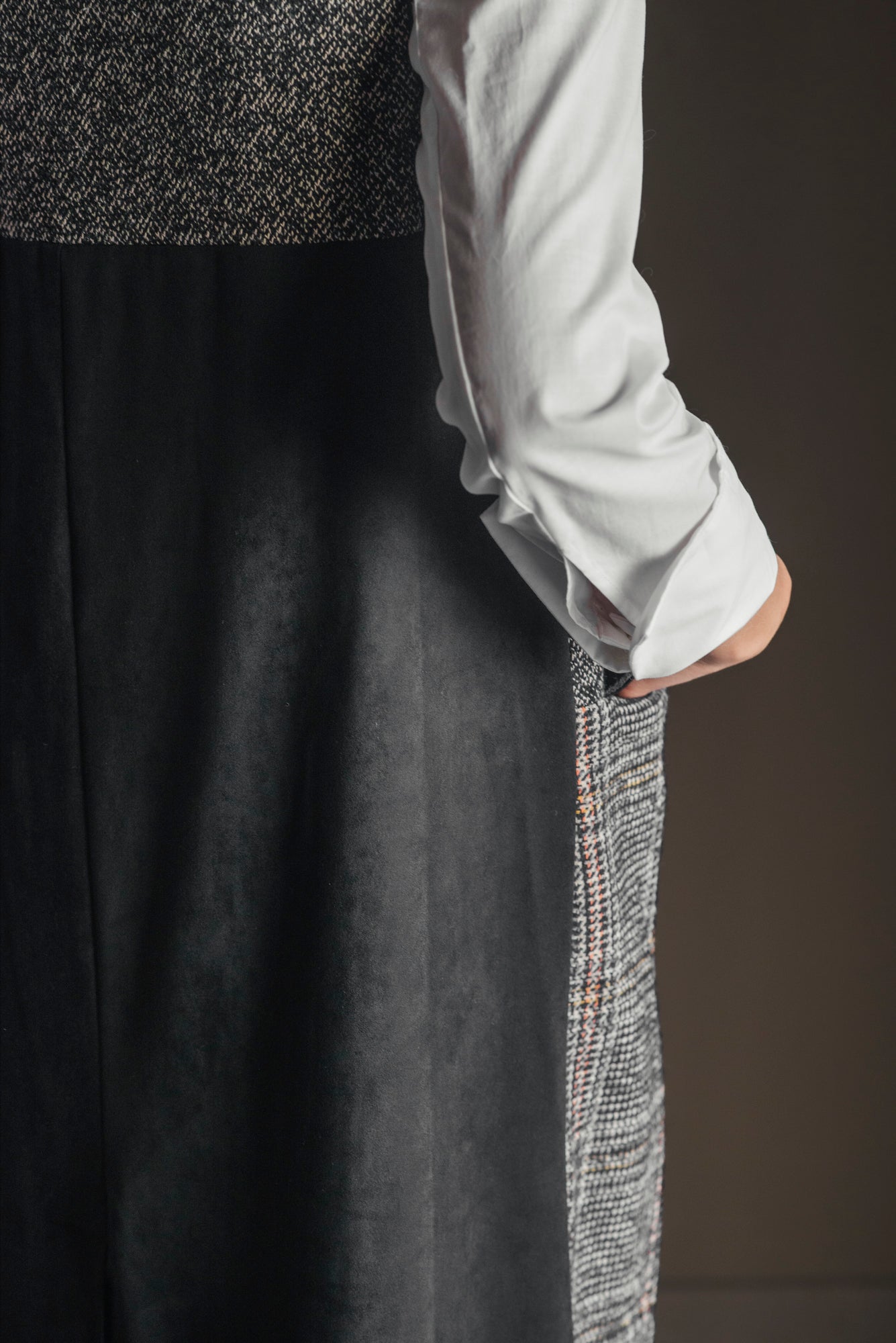 Cappotto senza maniche Patchwork