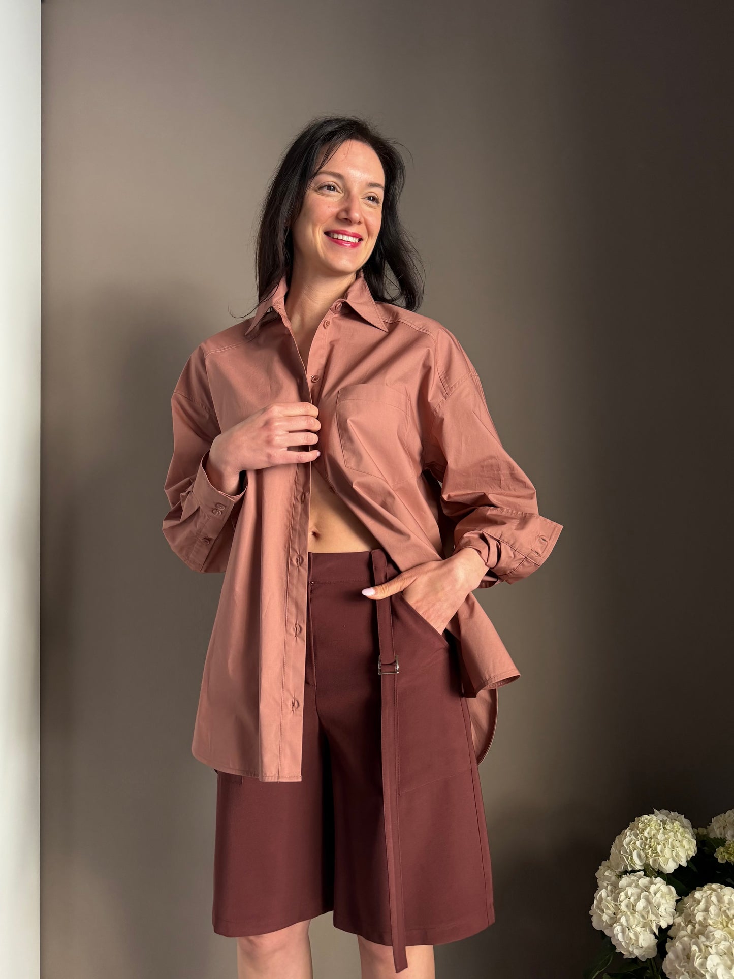 Camicia Oversize Patrizia Pepe – Terracotta