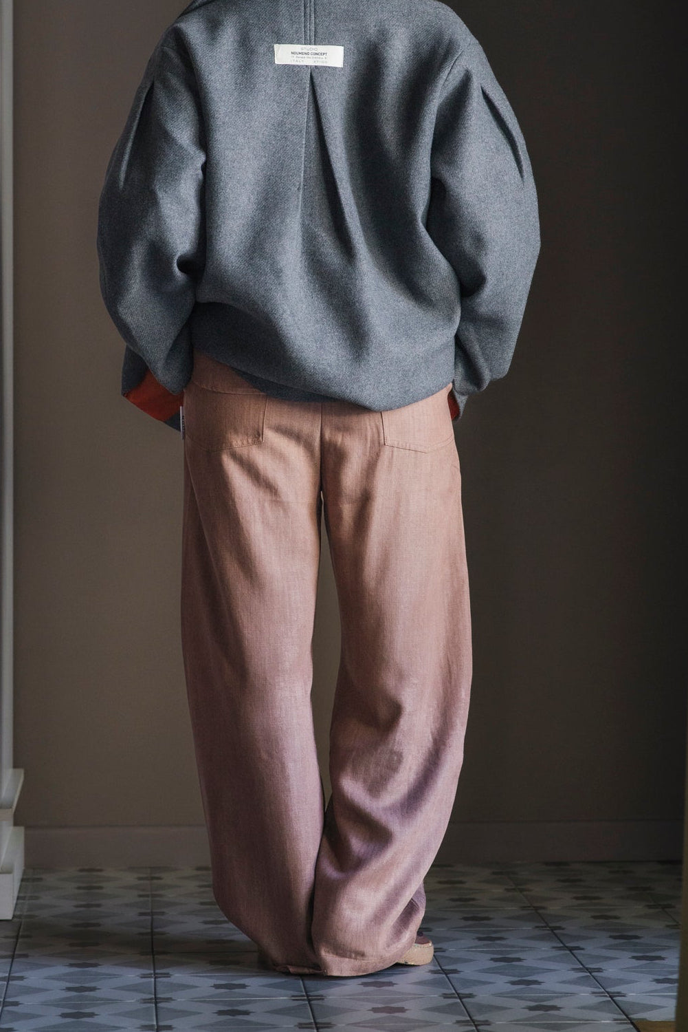 Pantalone in denim fluido caramello
