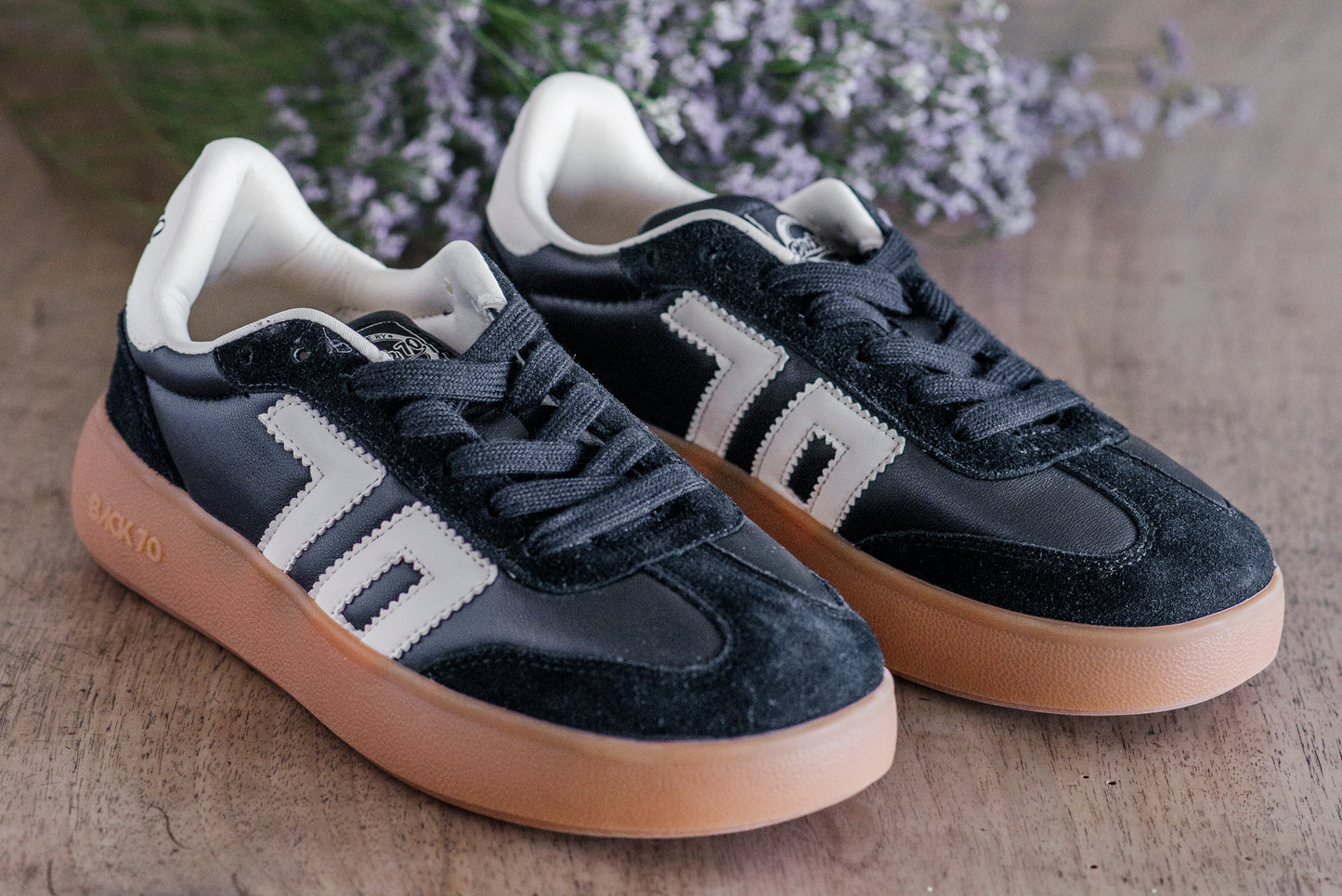 Sneakers Leather Back 70 - Nero