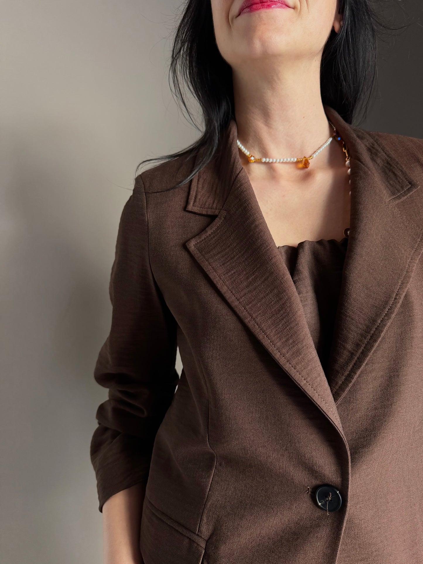Giacca Monopetto So Allure – Marrone Cioccolato