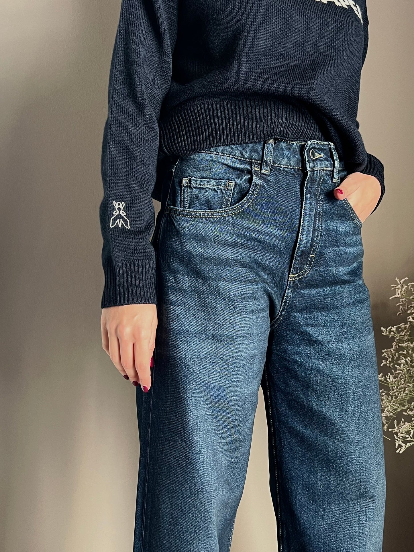 Pantalone Icon Denim Mod.Poppy Blu