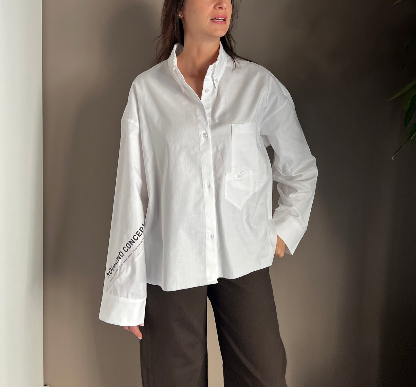 Camicia in cotone Noumeno Concept bianca
