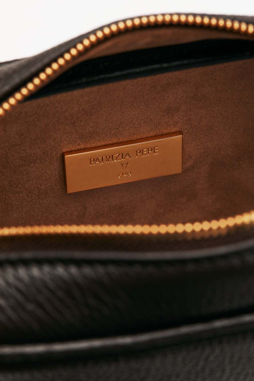 Borsa Crossbody in Pelle Patrizia Pepe Moro