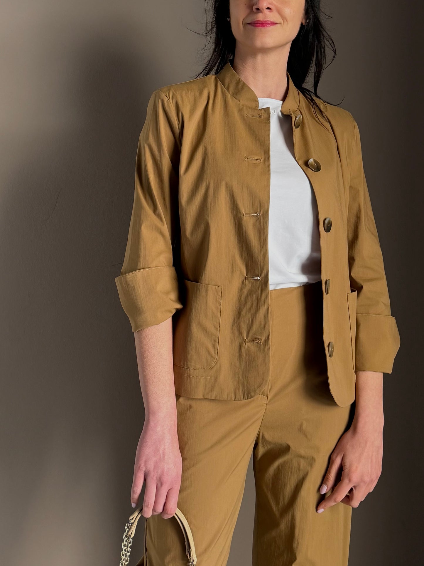 Giacca in Cotone Alessia Santi – Nocciola