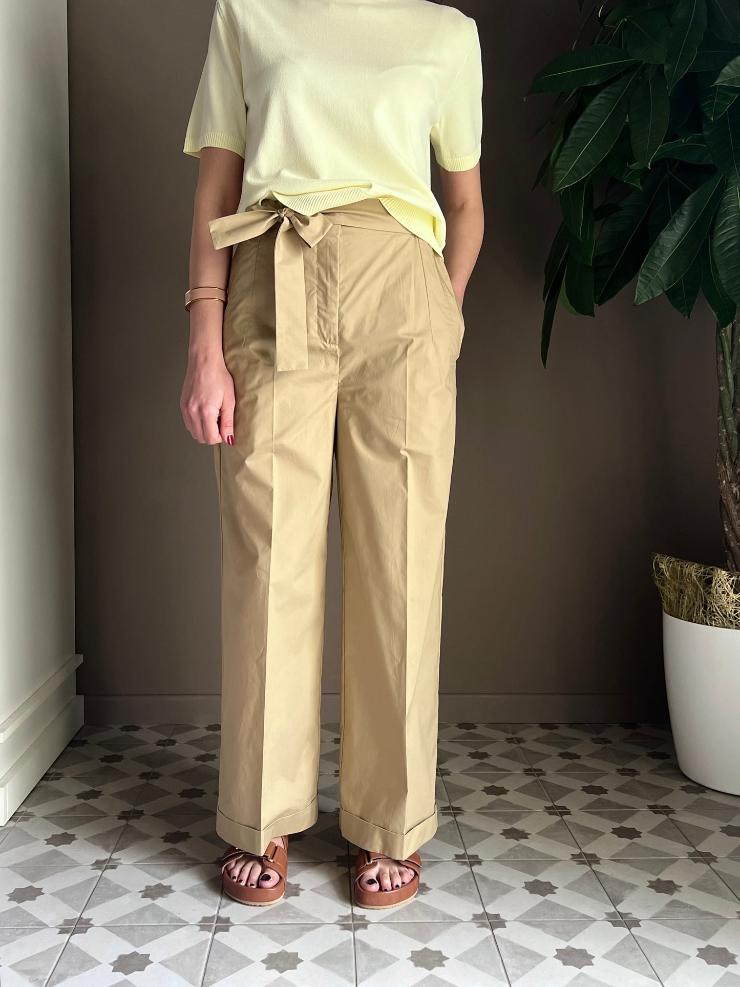 Pantalone in cotone Solo Tre