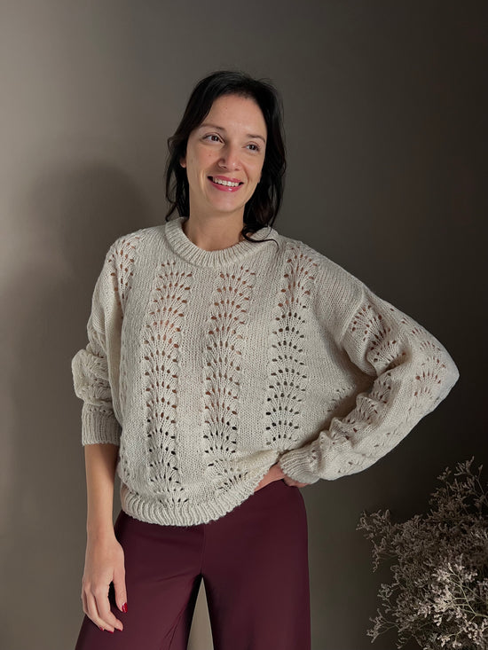 Maglia So Allure con lavorazione a traforo Milk