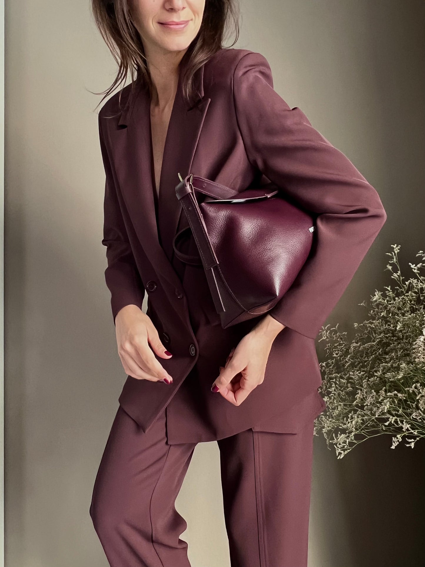 Borsa a tracolla Never Purple Red