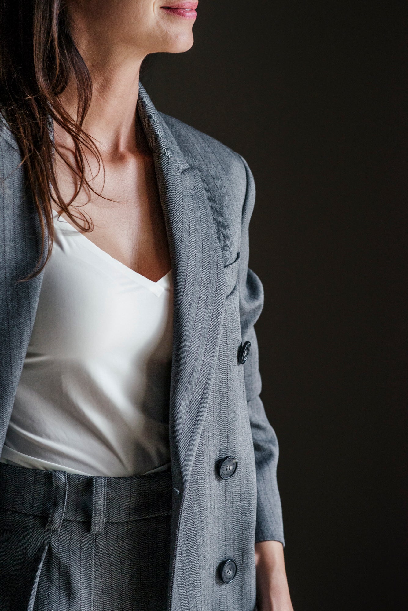 Blazer doppiopetto gessato Patrizia Pepe