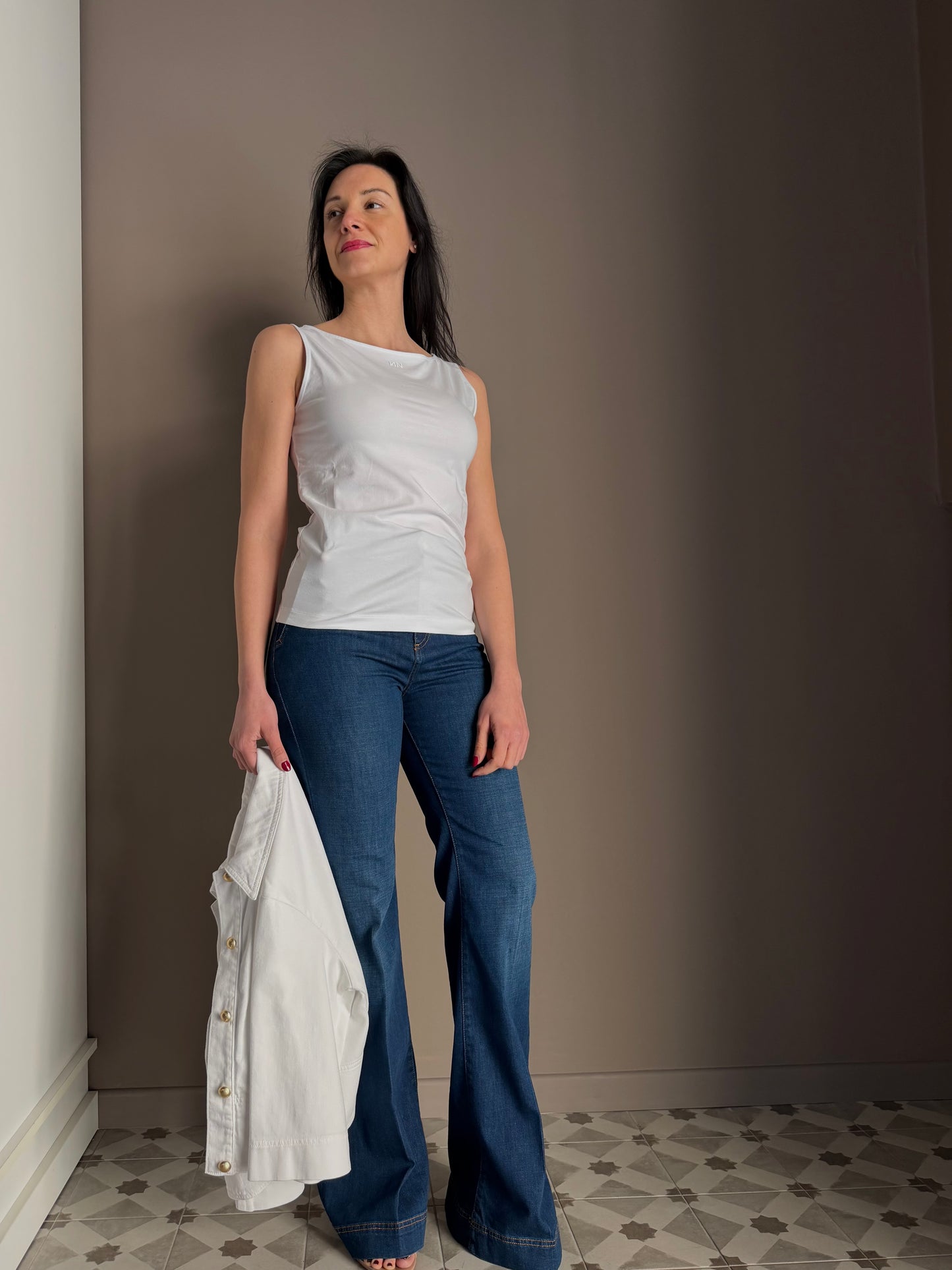 Canotta slim in cotone strech