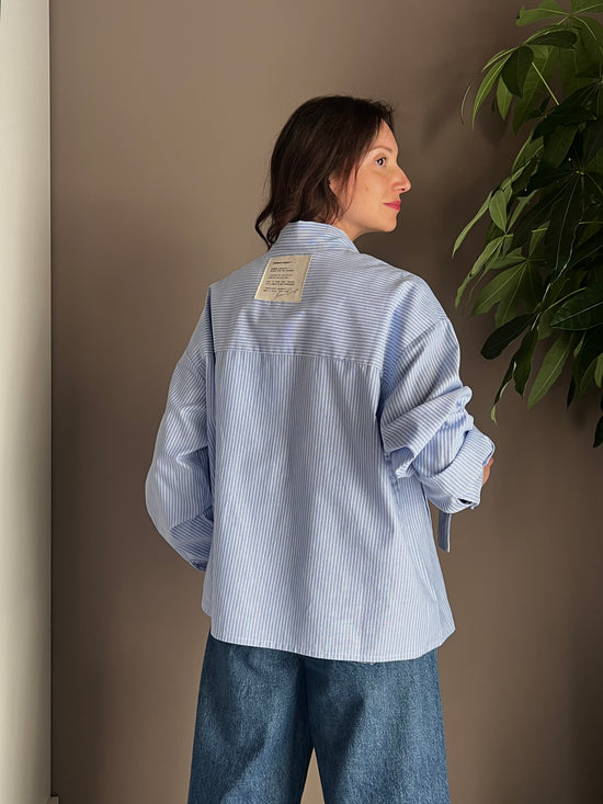Camicia in cotone asimmetrico