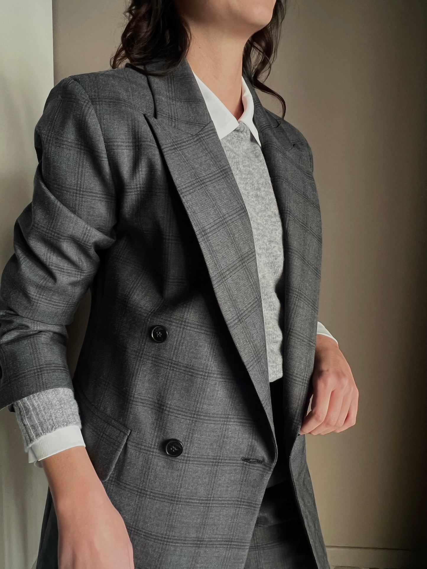 Giacca doppiopetto Ceck antracite