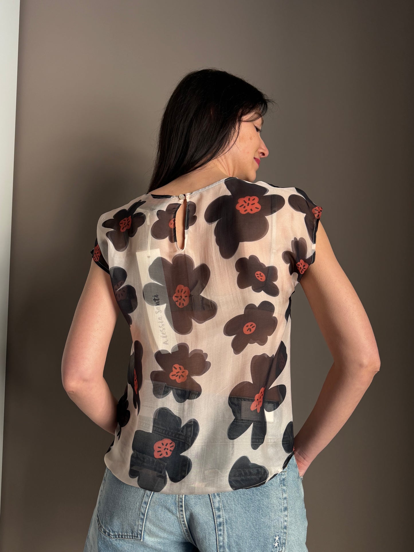 Blusa "Nuvola" in Seta e Viscosa