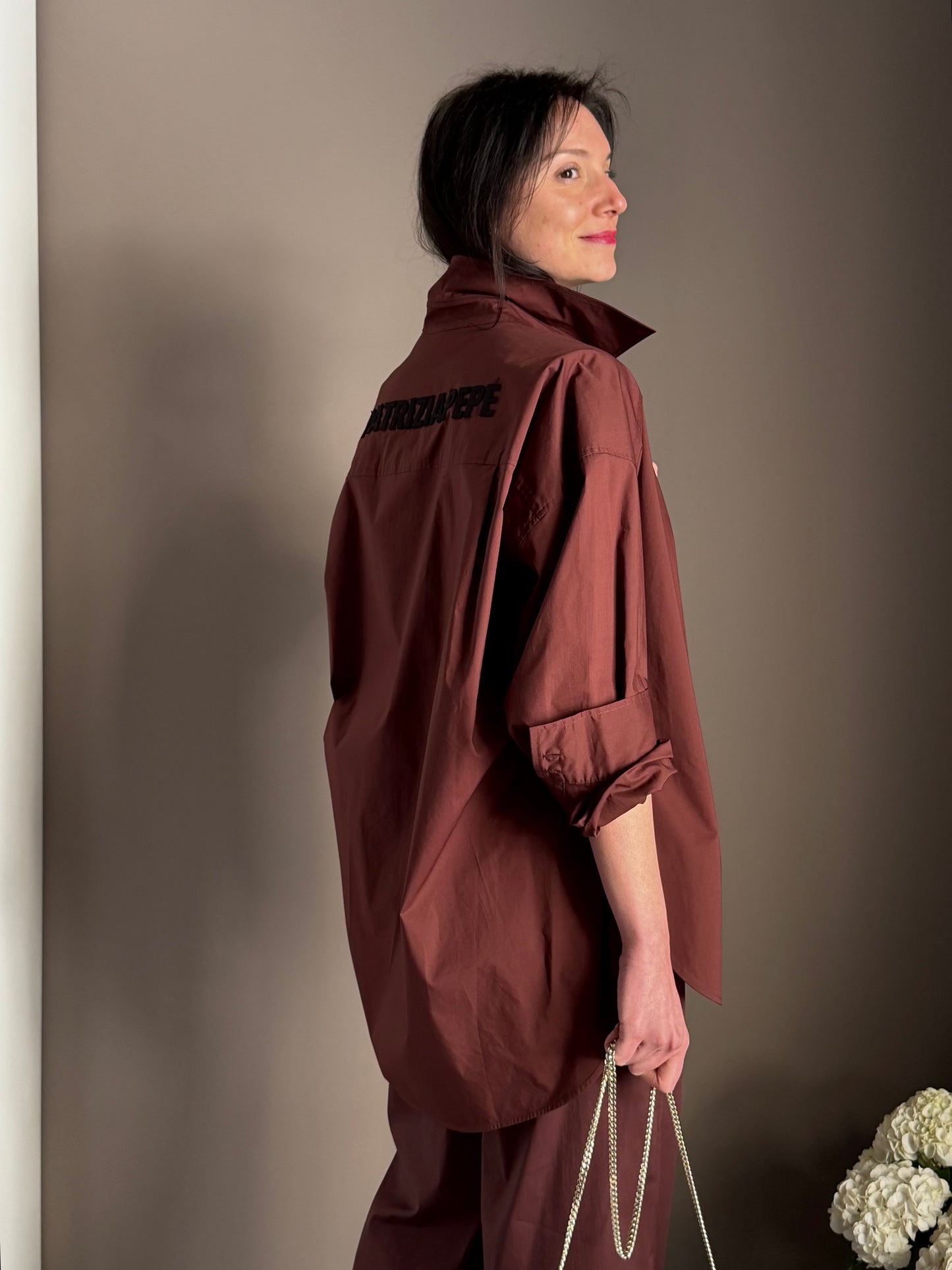 Camicia Oversize Patrizia Pepe – Marrone