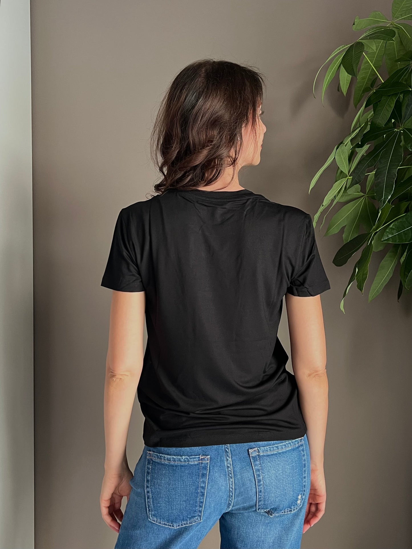 T-shirt in viscosa Patrizia Pepe nera