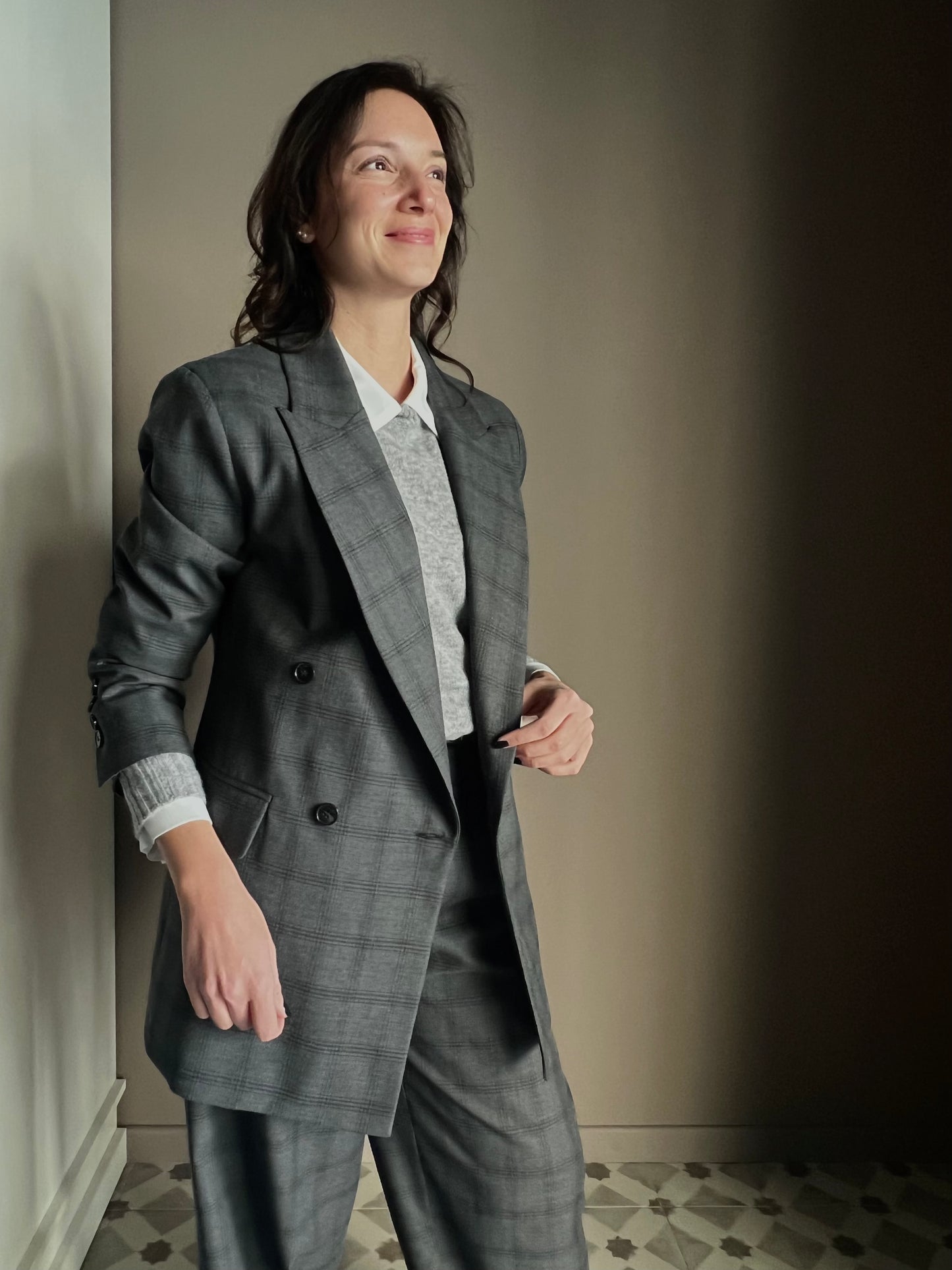 Giacca doppiopetto Ceck antracite