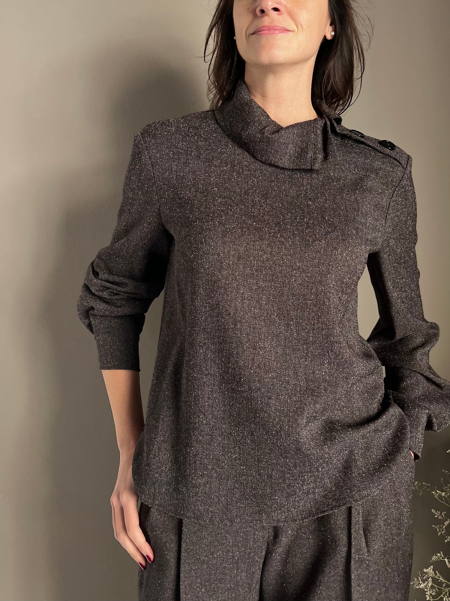 Maglia effetto abbottonato