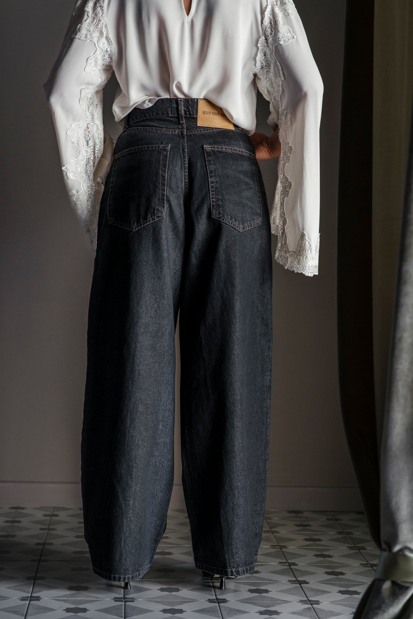 Pantalone Denim nero God Save Denim