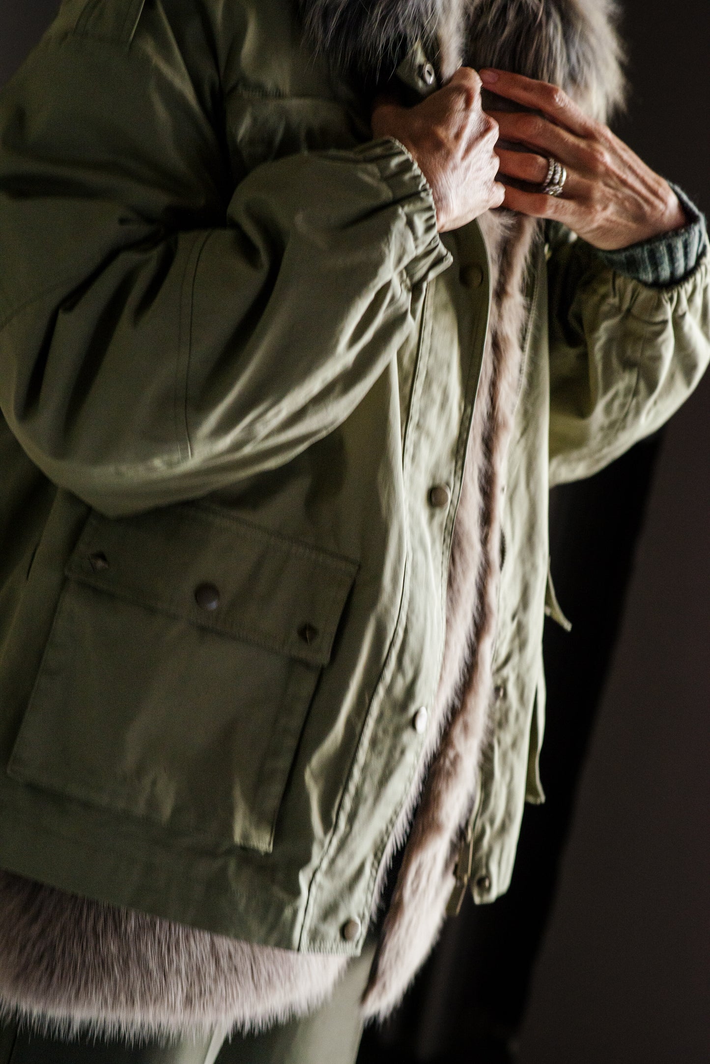 Parka 2 in 1 modulare con gilet in ecofur A. Santi