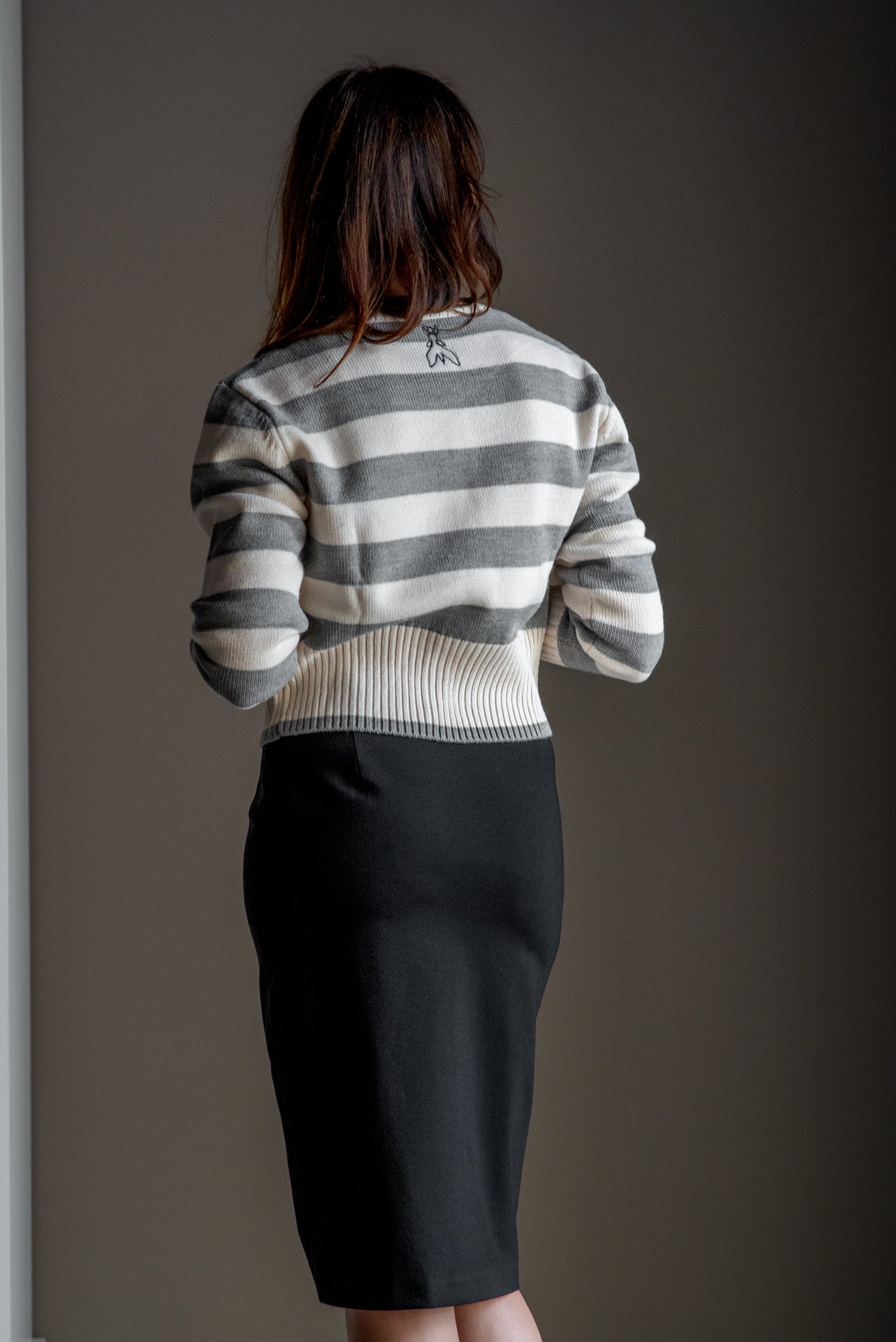 Cardigan a Righe in Misto Lana – Patrizia Pepe