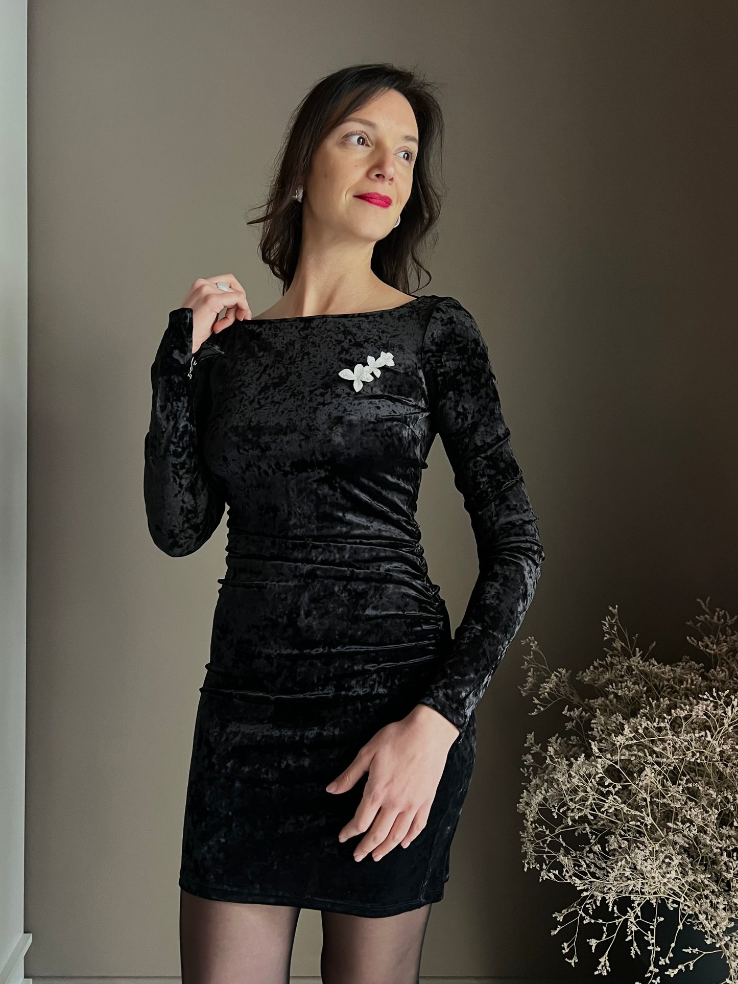 Mini abito in velluto