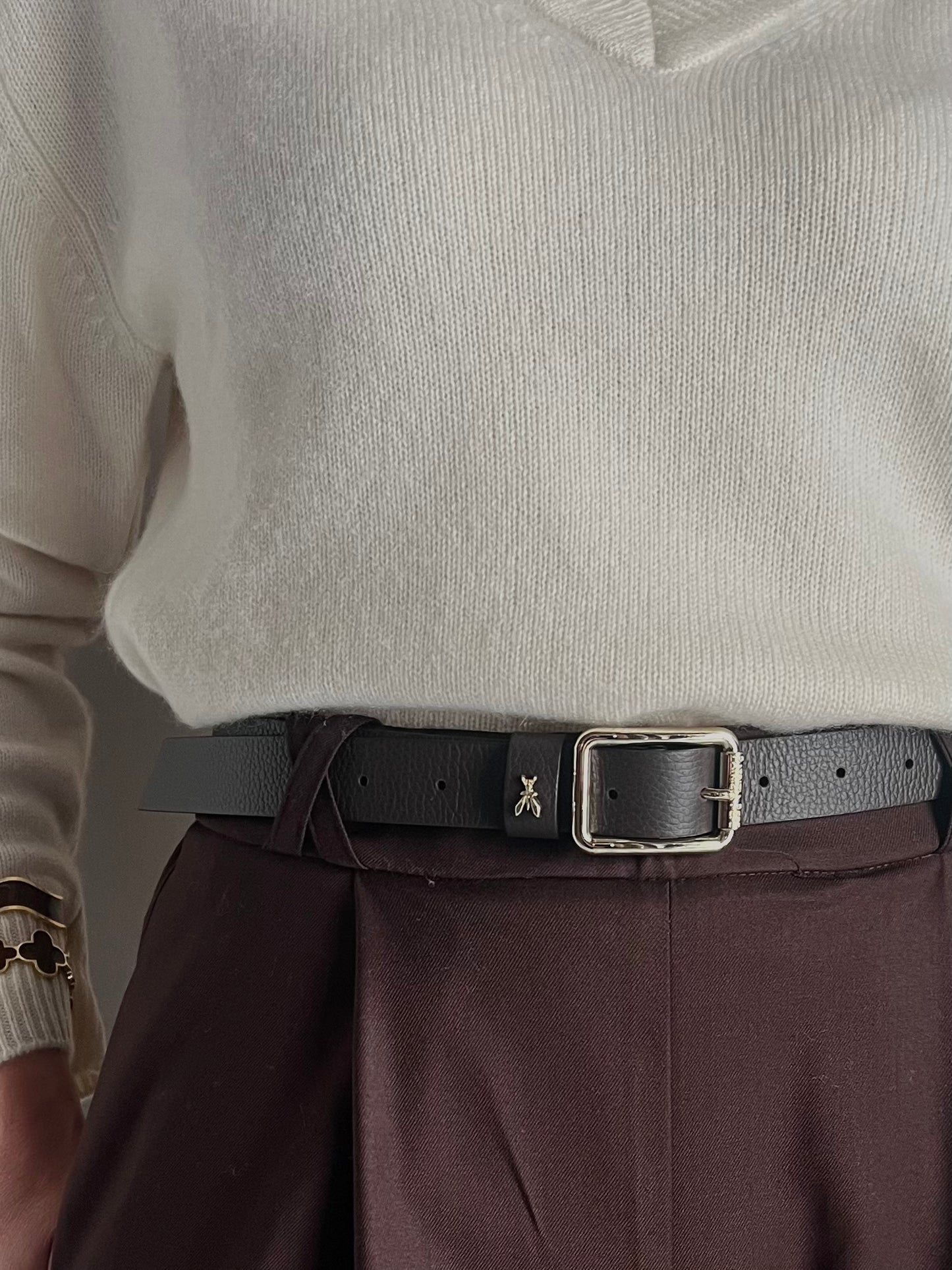 Cintura in pelle martellata chocolate