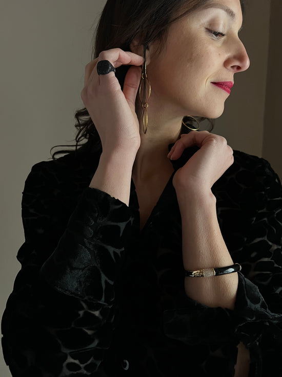 Camicia a body in velluto flocking