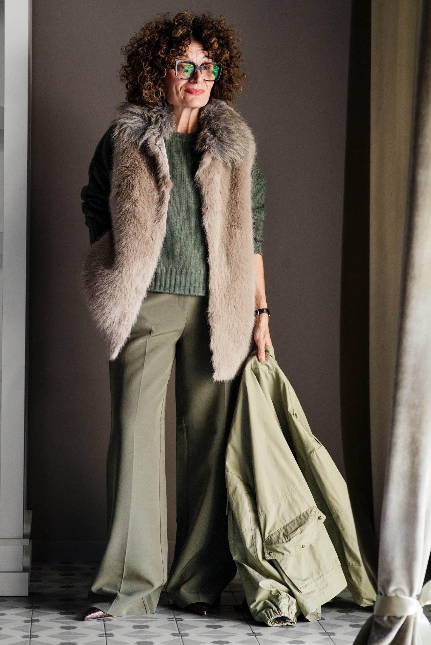 Parka 2 in 1 modulare con gilet in ecofur A. Santi