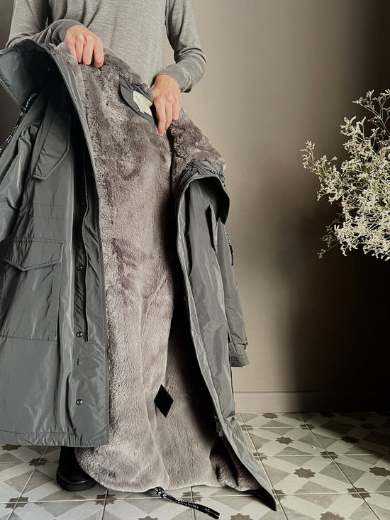 Giubbotto Parka imbottito con fodera in ecopelliccia