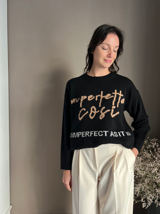 Maglia girocollo in lana Alessia Santi con scritta