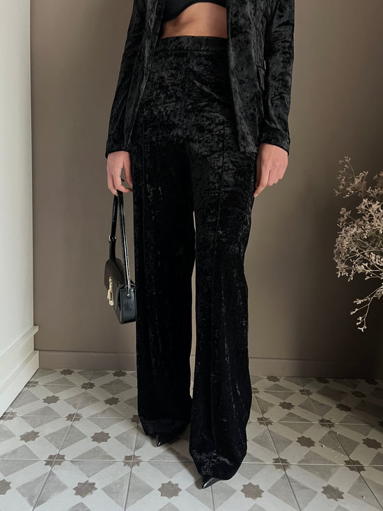 Pantalone in velluto nero Patrizia Pepe