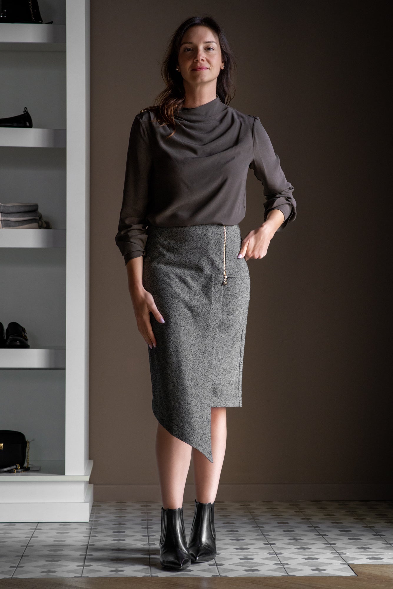 Camicia Fluida con Bottoni dorati – Patrizia Pepe